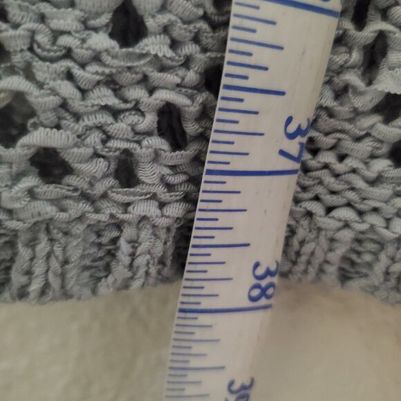 BCBG Maxazria Knit Long Cardigan Sweater Gray Duster Size Medium Button Front - Picture 10 of 13